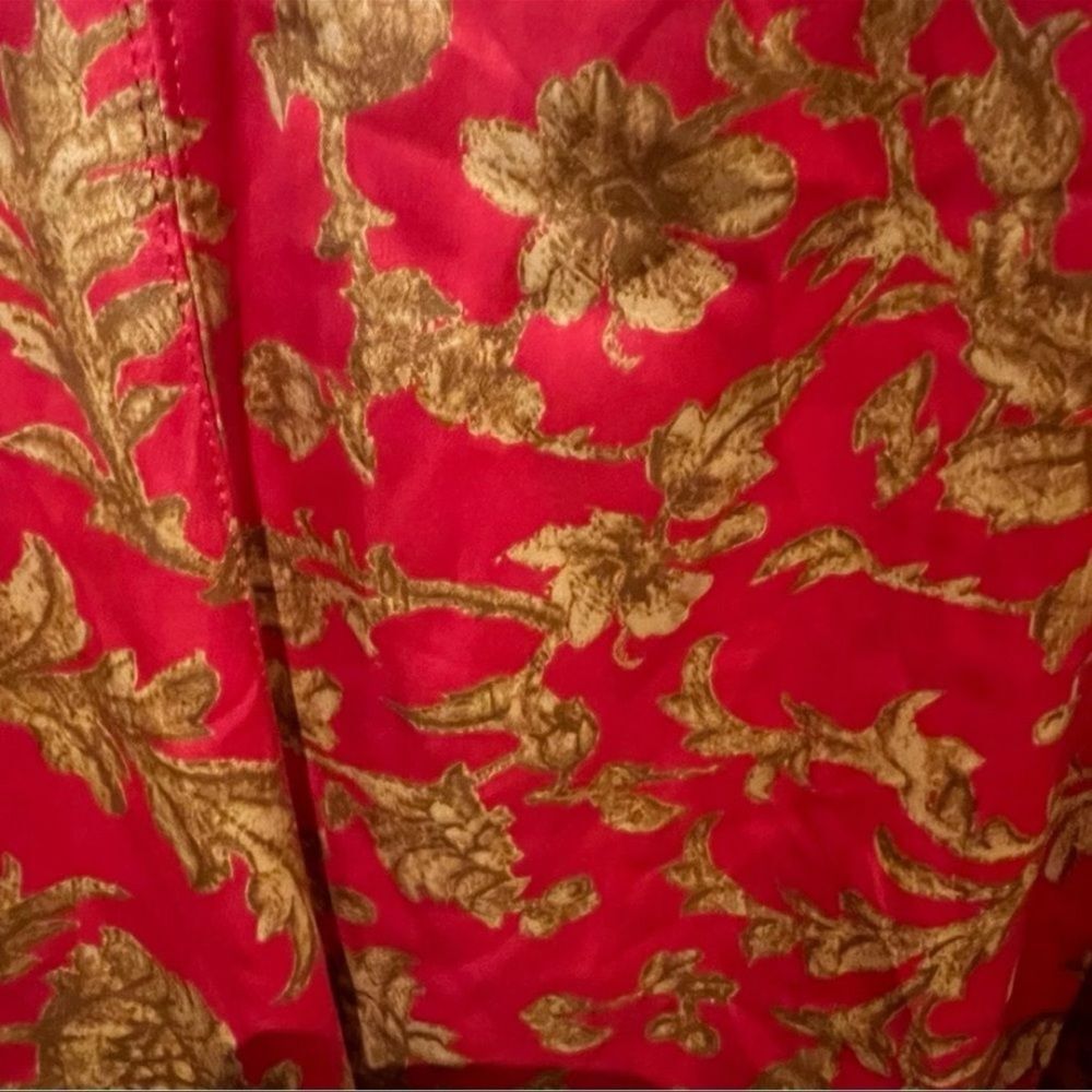 Urban Outfitters Red Floral Satin Mini Dress – Size Small - Picture 7 of 8